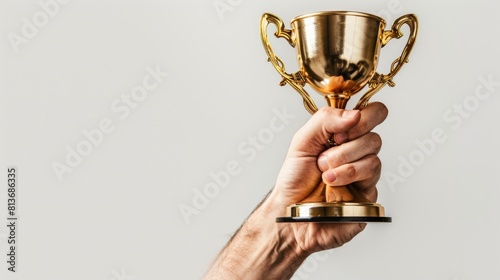 A Hand Holding a Trophy Cup
