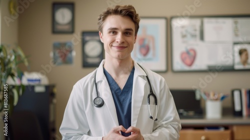 Young Doctor in Medical Office photo