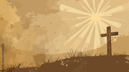 Christianity design over brown background vector illustration
