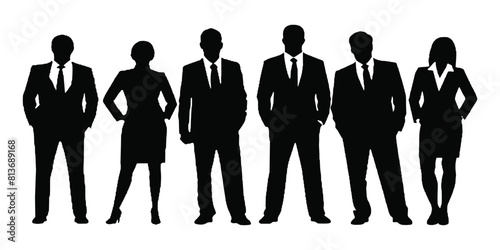 A Group of Business People Silhouette