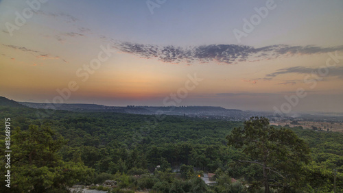Wallpaper Mural A bird's eye view of sunrise over Turkey timelapse. Turkey. Torontodigital.ca