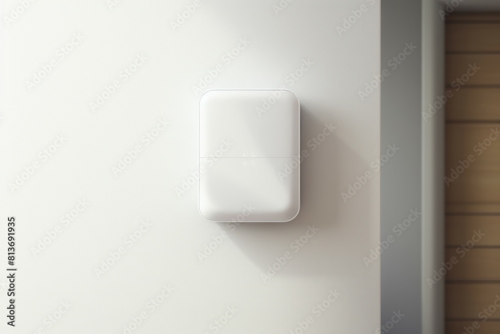 Contemporary styled light switch on a clean, white wall, shot from above Contemporary styled light switch on a clean, white wall, shot from above