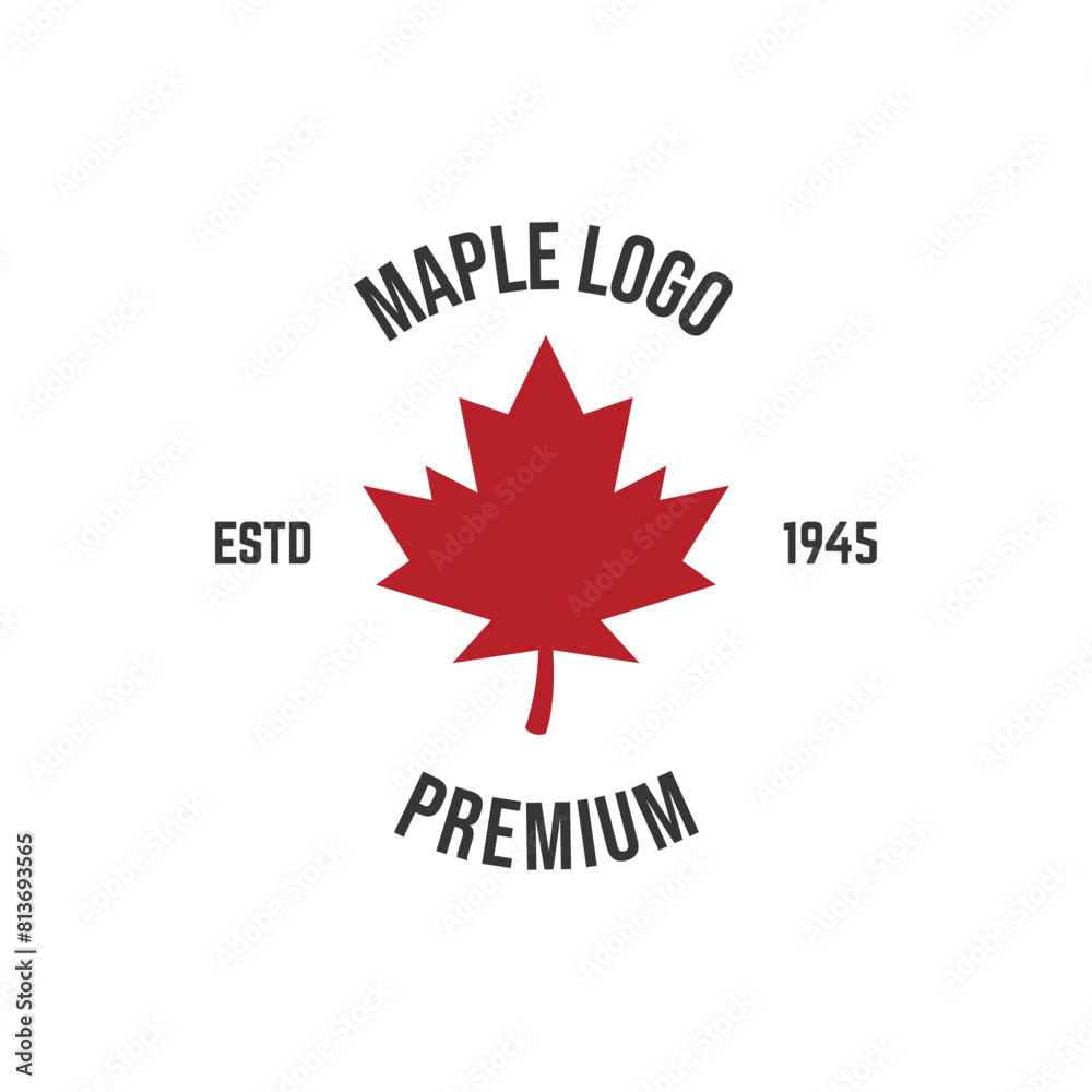 Maple leaf vector logo. Forest and wood symbol sign. Nature tree logo. Maple leaf vector logo. Forest and wood symbol sign. Nature tree logo.