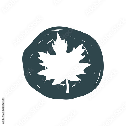 Maple leaf vector logo. Forest and wood symbol sign. Nature tree logo.