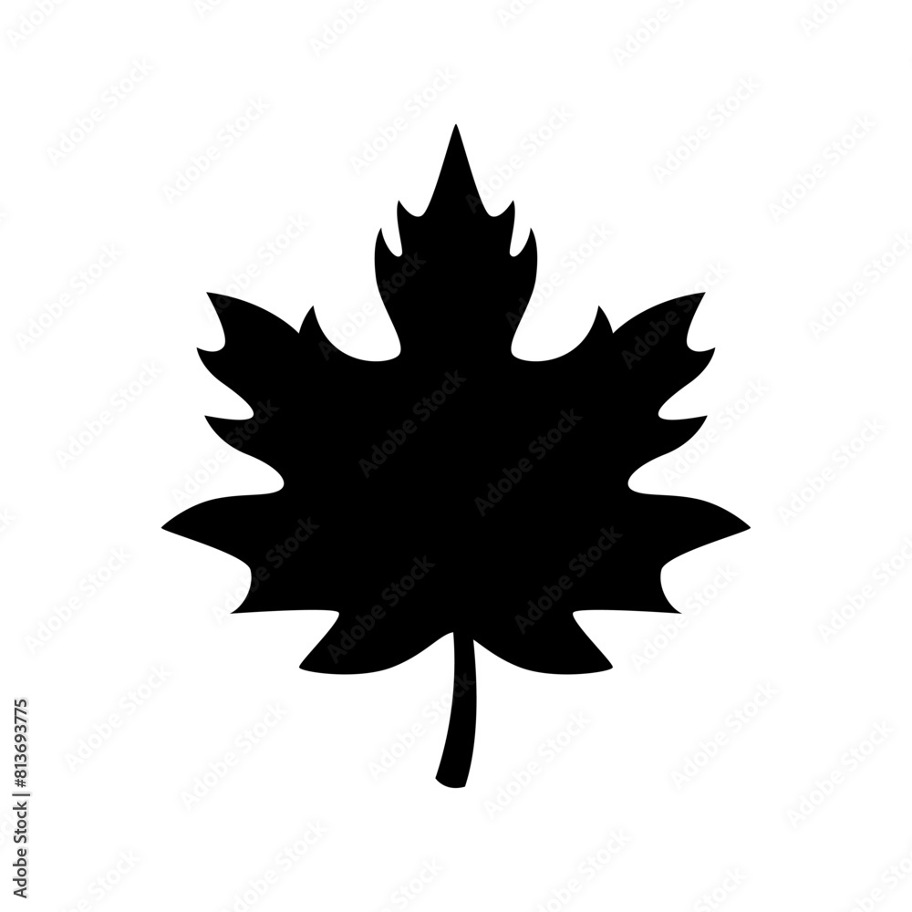 Maple leaf Silhouette Vector Art isolated on white background Maple leaf Silhouette Vector Art isolated on white background