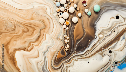 Dynamic Swirls of Vivid Acrylic Liquid Paint Textures: Bold Hues and Emotional Abstract an artwork created with generative AI tools