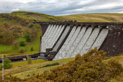 Claerwen Dam Elan Valley Wales UK. 