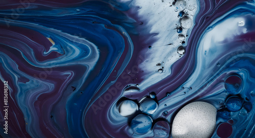 Dynamic Swirls of Vivid Acrylic Liquid Paint Textures: Bold Hues and Emotional Abstract an artwork created with generative AI tools