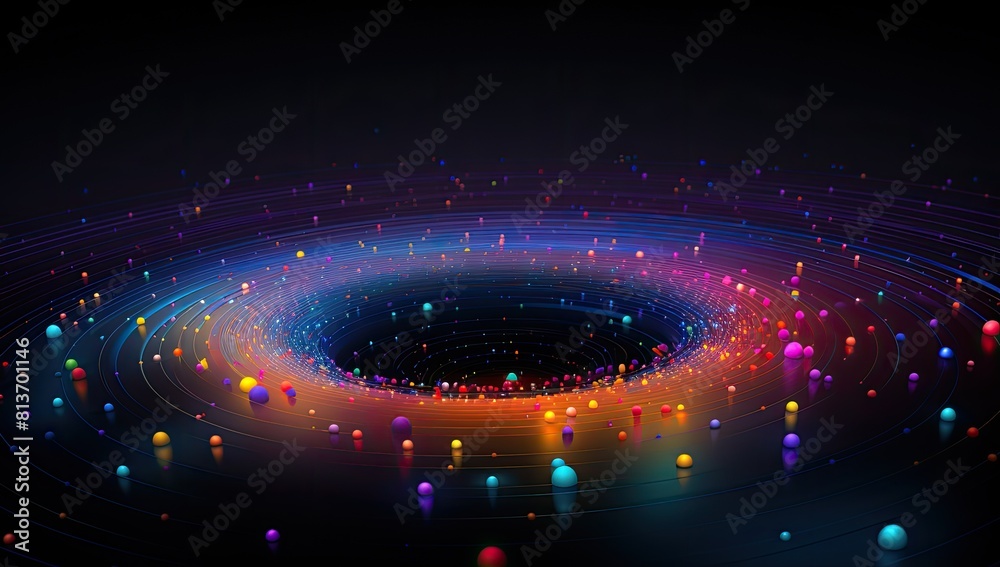 A colorful spiral with a blue center A colorful spiral with a blue center