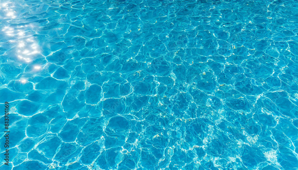 Obraz premium プールの水面の波紋 Generative AI