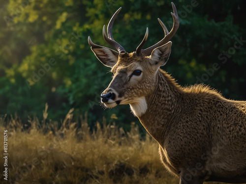Deer are elegant  herbivorous mammals known for their slender bodies  graceful movements  and branching antlers on males. They inhabit a variety of habitats worldwide  from forests to grasslands  and 
