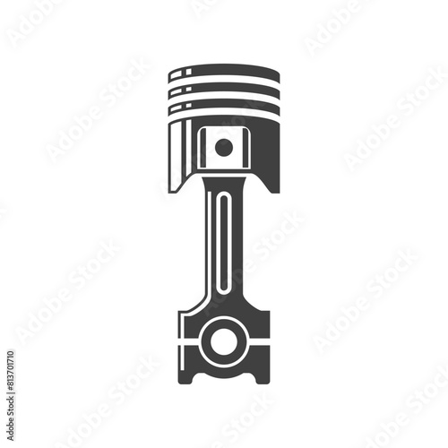 Automotive piston workshop logo design modern badge style custom car service engine tune up logo.