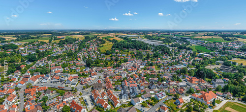 Blick auf Ochsenhausen in der Region Donau-Iller in Baden-Württemberg