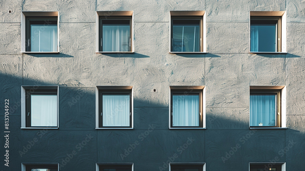 Fototapeta premium House facade with windows