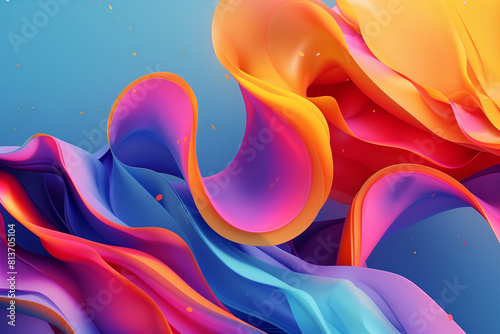 Wallpaper Mural 3d abstract background with modern colours and modern shapes Torontodigital.ca