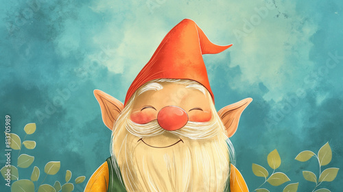 garden gnome smiling