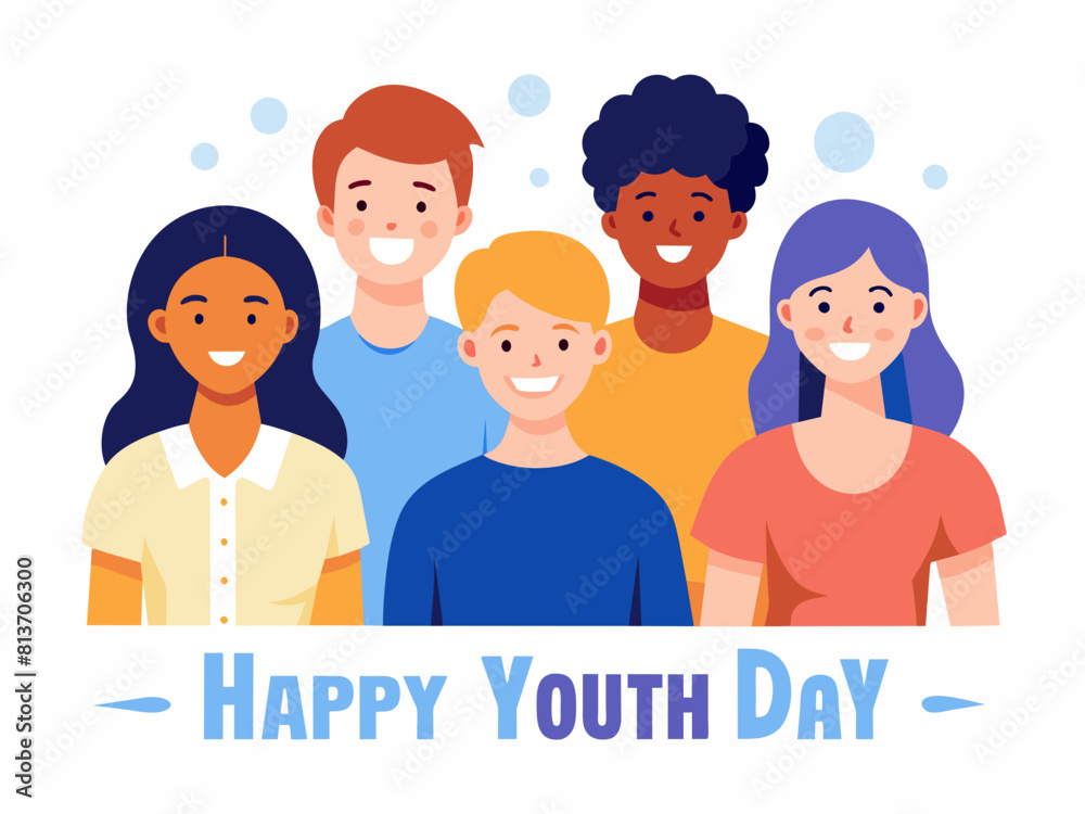 International Youth Day Celebration vector illustration International Youth Day Celebration vector illustration