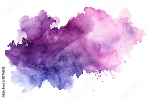 A purple and pink watercolor painting of a cloud. The painting is full of color and has a dreamy, ethereal quality. The colors seem to blend together seamlessly, creating a sense of movement photo
