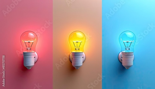 socket cute flat design front view office setting theme water color Complementary Color Scheme. photo