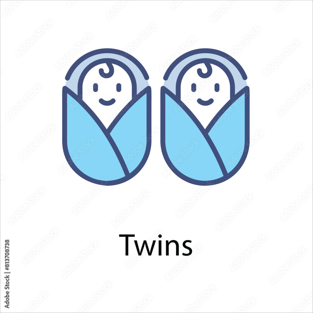 Twins Vector icon Twins Vector icon