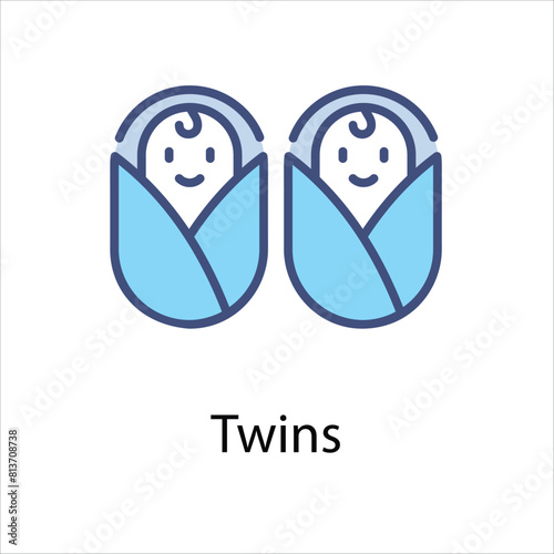 Twins Vector icon