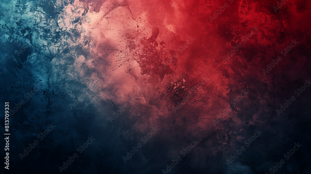 black blue red , grainy noise grungy empty space , spray texture color gradient shine bright light and glow rough abstract retro vibe background template 