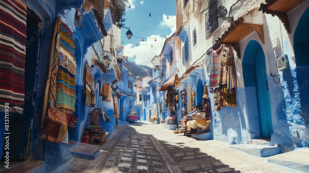 Fototapeta premium s): Blue-Washed Chefchaouen, Morocco