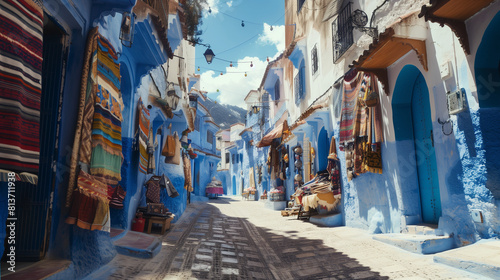 s): Blue-Washed Chefchaouen, Morocco photo