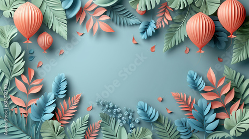 christmas background with branches and balls