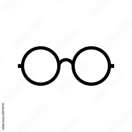 glasses on white background