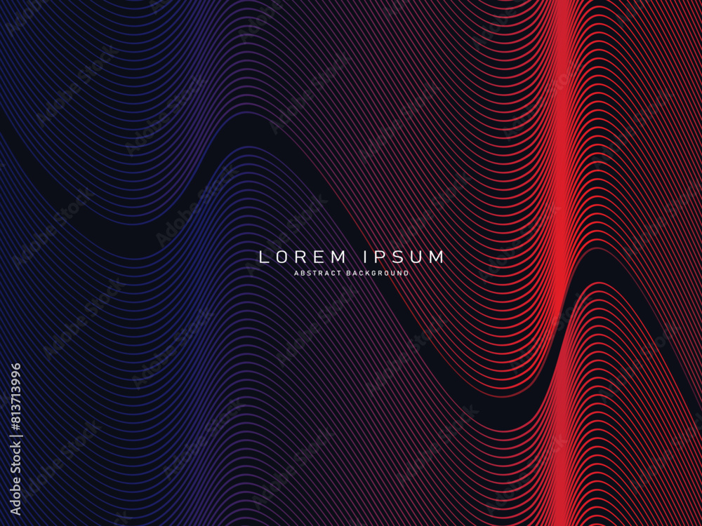 Abstract background of wavy lines with modern gradient blue color, perfect for banner, business card, banner, website, wallpaper, etc.	