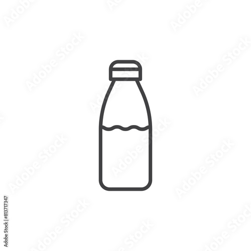 Water bottle icon set. Symbols for drinking water packages and mineral bottles.