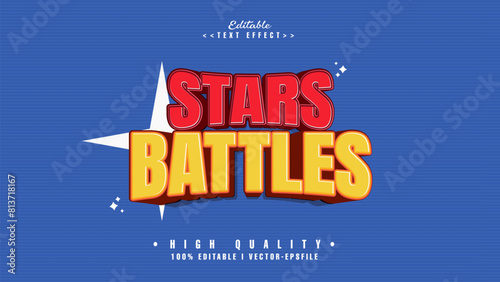 editable stars battles text effect.typhography logo