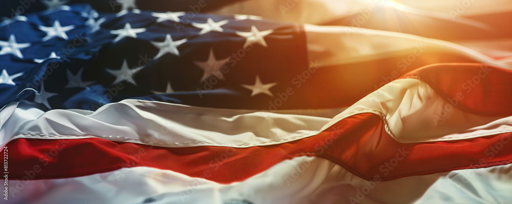 American Flag Wave Close Up American Flag Wave Close Up