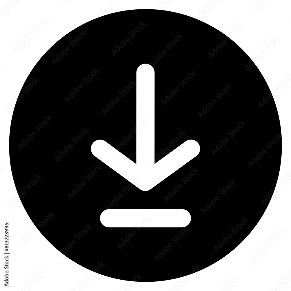 Download Icon in Solid Style Download Icon in Solid Style