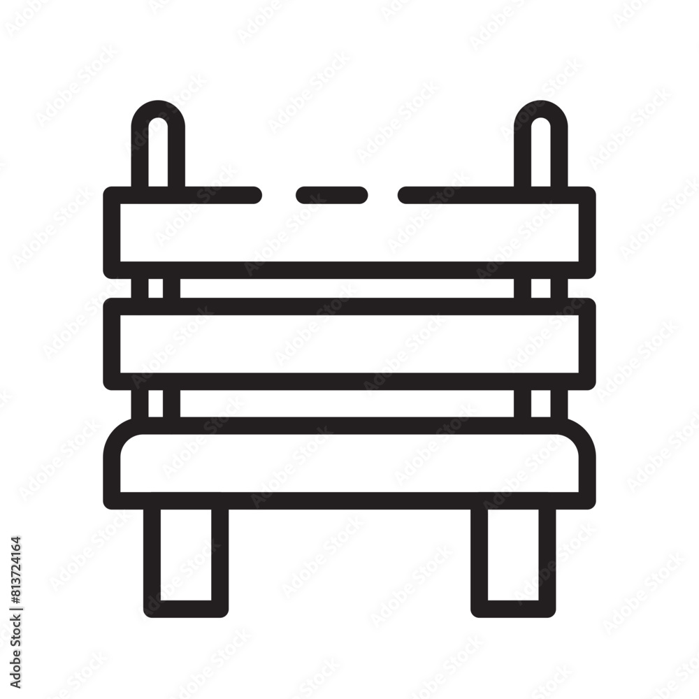 Resting Seat Sitting Line Icon Resting Seat Sitting Line Icon