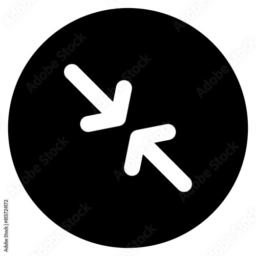 Shrink Icon in Solid Style
