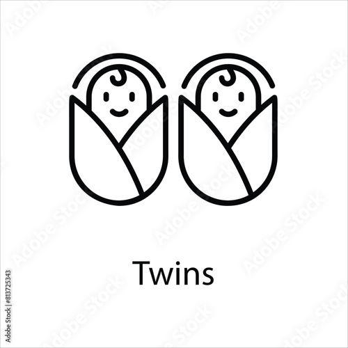 Twins Vector icon