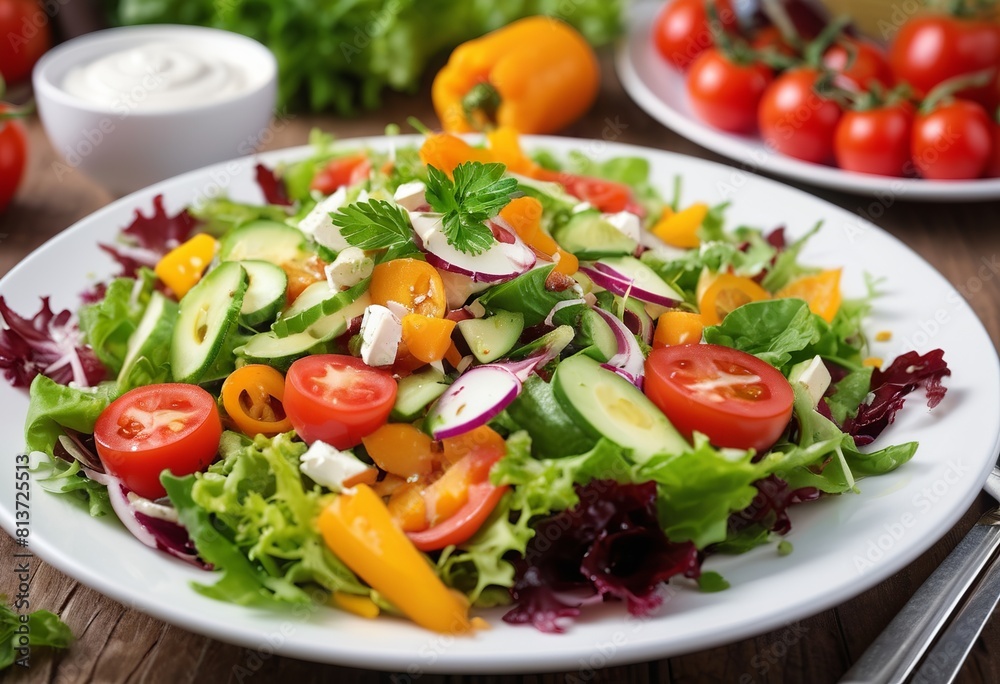 Fresh and Healthy Vegetable Salad