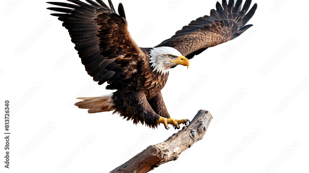 Obraz premium Photo of colorful eagle on transparent background