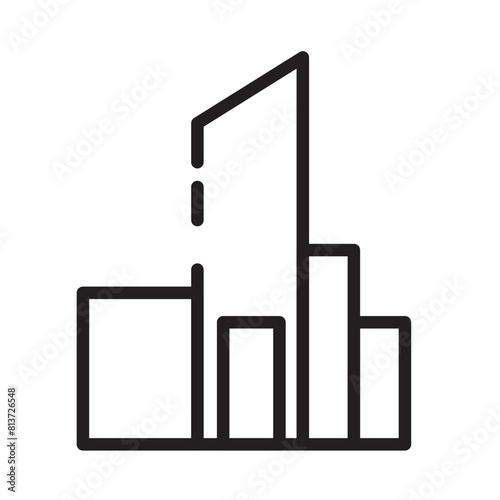 Chicago Los Towers Line Icon