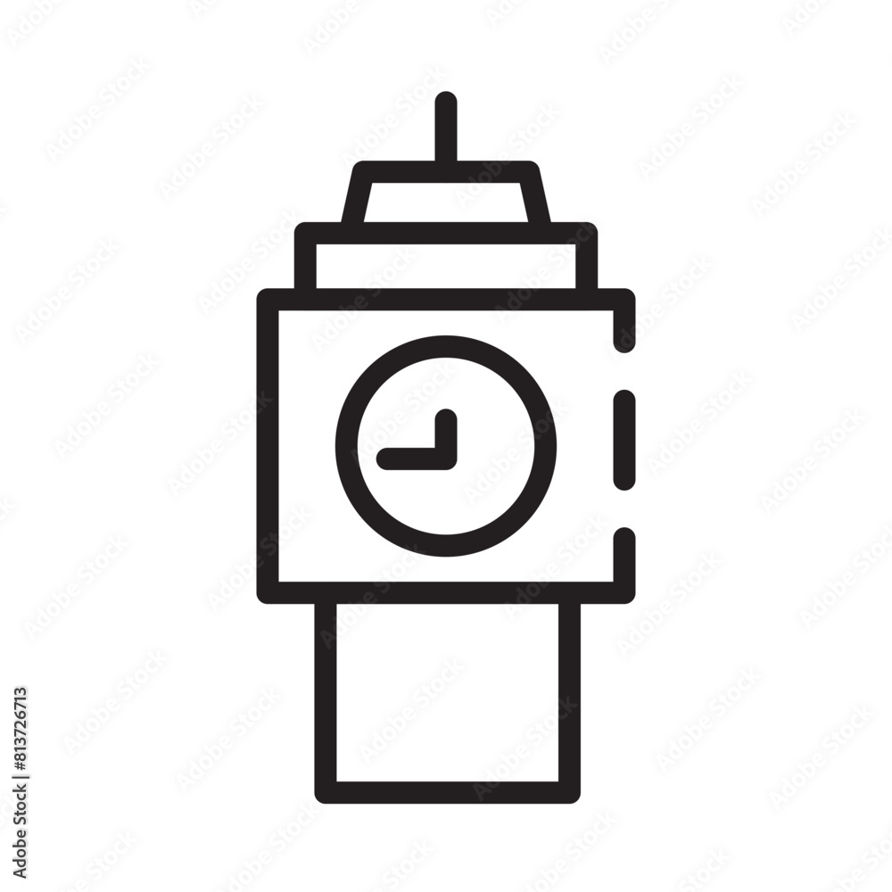Monuments Tower United Line Icon Monuments Tower United Line Icon