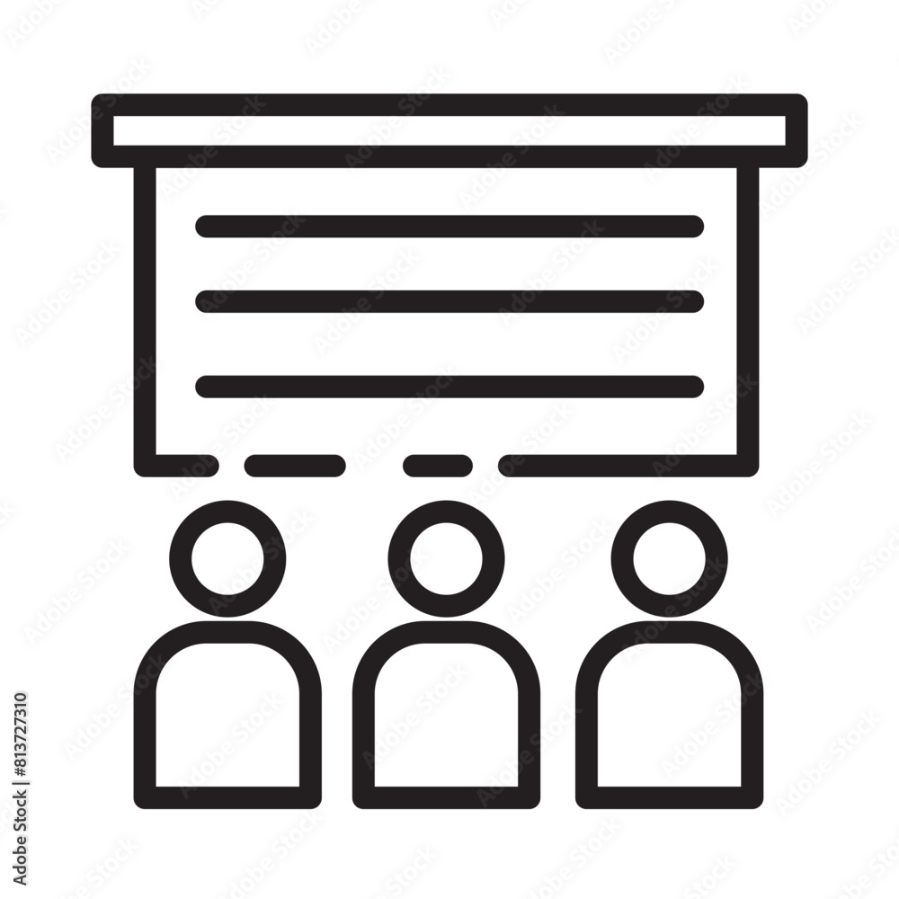 Marketing Media Network Line Icon Marketing Media Network Line Icon