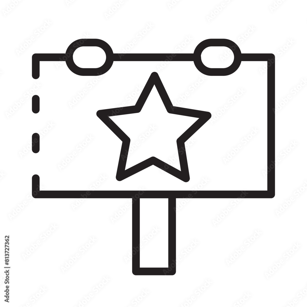 Master Billboard Marketing Line Icon Master Billboard Marketing Line Icon