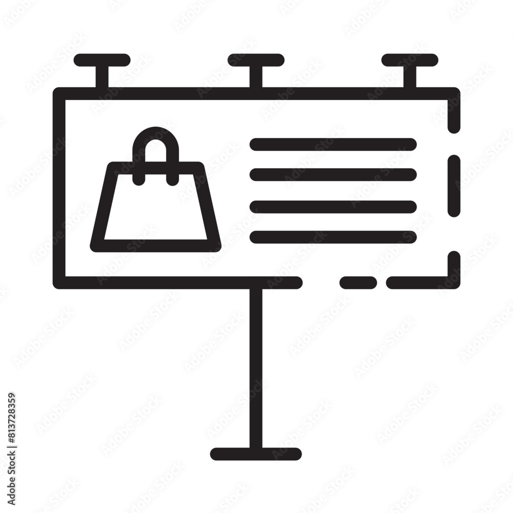 Billboard Discount Sale Line Icon Billboard Discount Sale Line Icon