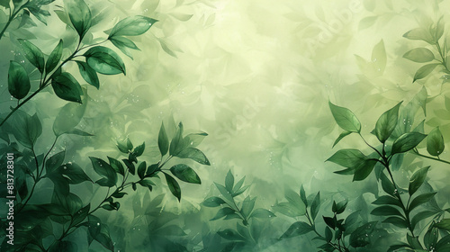 Grand Green Leaves Watercolor Wholesomeness A Radiant Calming Foliage