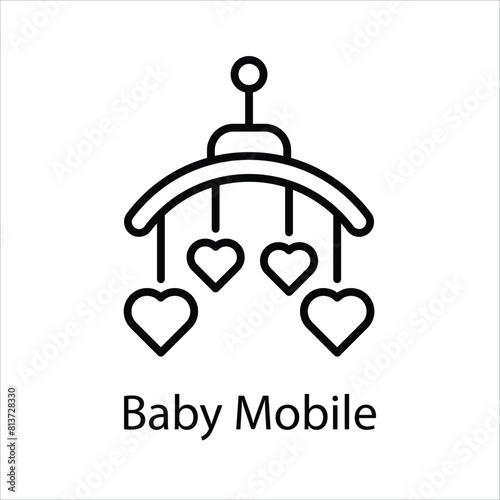 Baby Mobile Vector icon