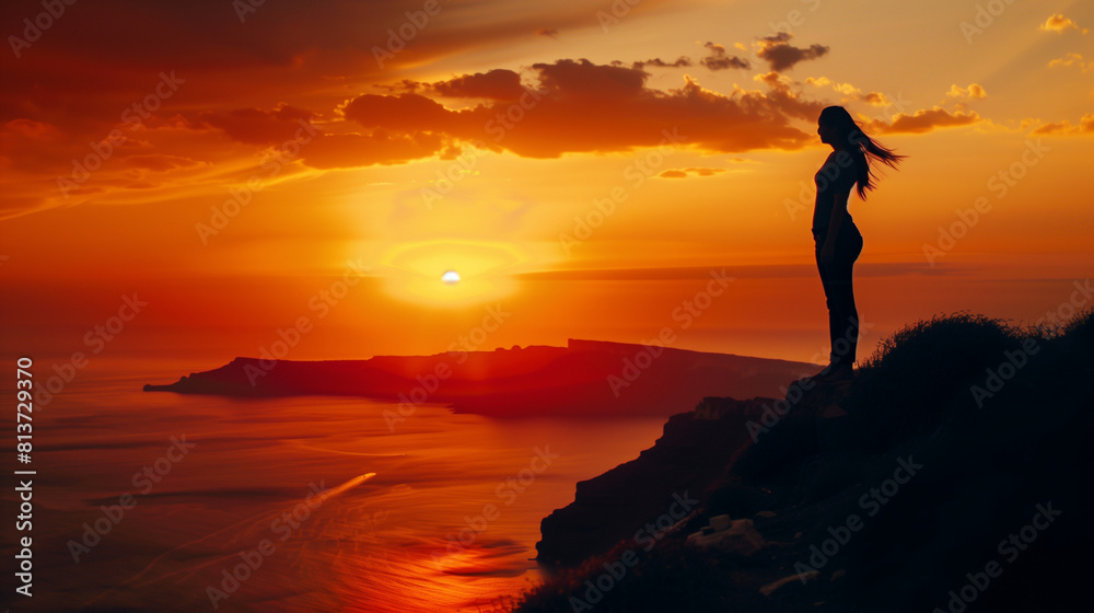 Fototapeta premium Santorini Sunset Viewing