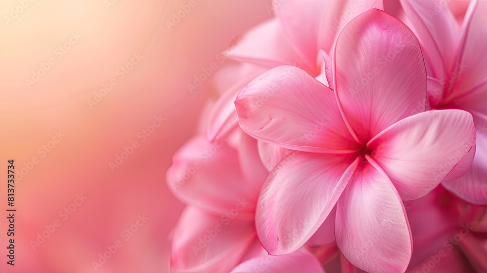 Plumeria or Frangipani or Temple tree flower. Close up white-pink plumeria flowers Plumeria or Frangipani or Temple tree flower. Close up white-pink plumeria flowers