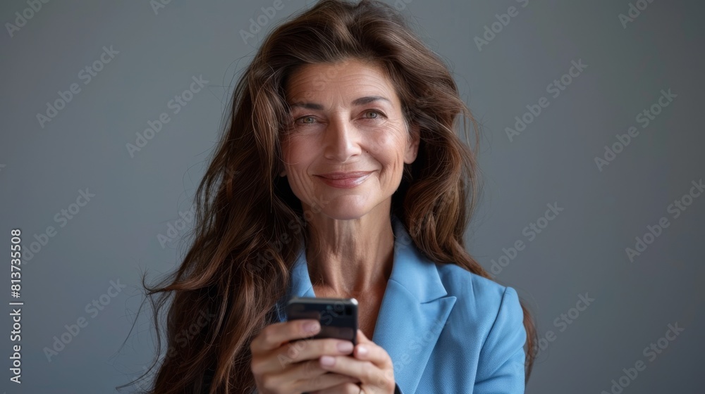 Smiling Professional with Smartphone Smiling Professional with Smartphone